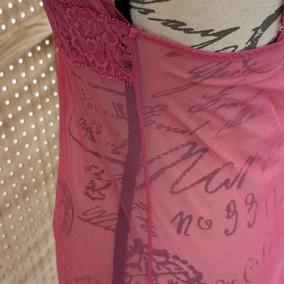 Victoria's Secret y2k Pink Lace See-thru Slip Dress Size Sm 💗 - Picture 6 of 7